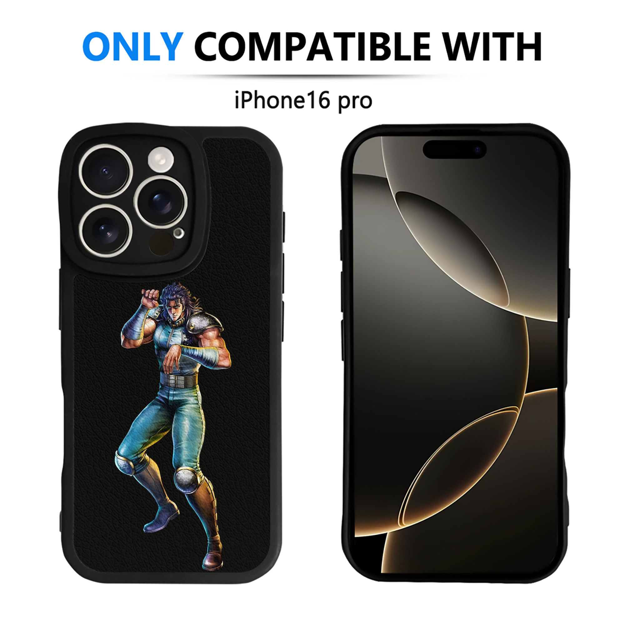 （画像用） 北斗の拳 Fist of the North Star 【iPhone 16シリーズ対応】シリコンスマホケース（レザー調） 材質：シリコン